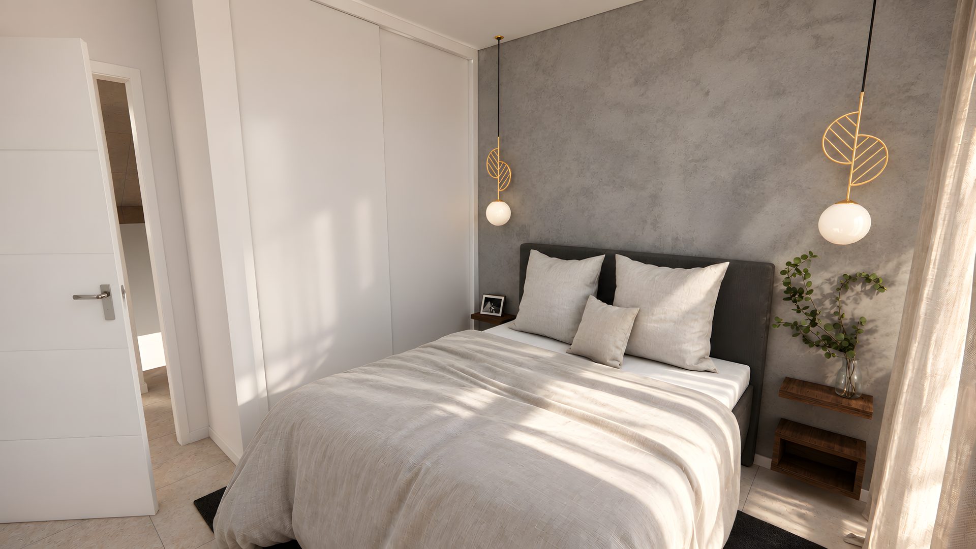 Dormitorio de la planta primera, vivienda 2