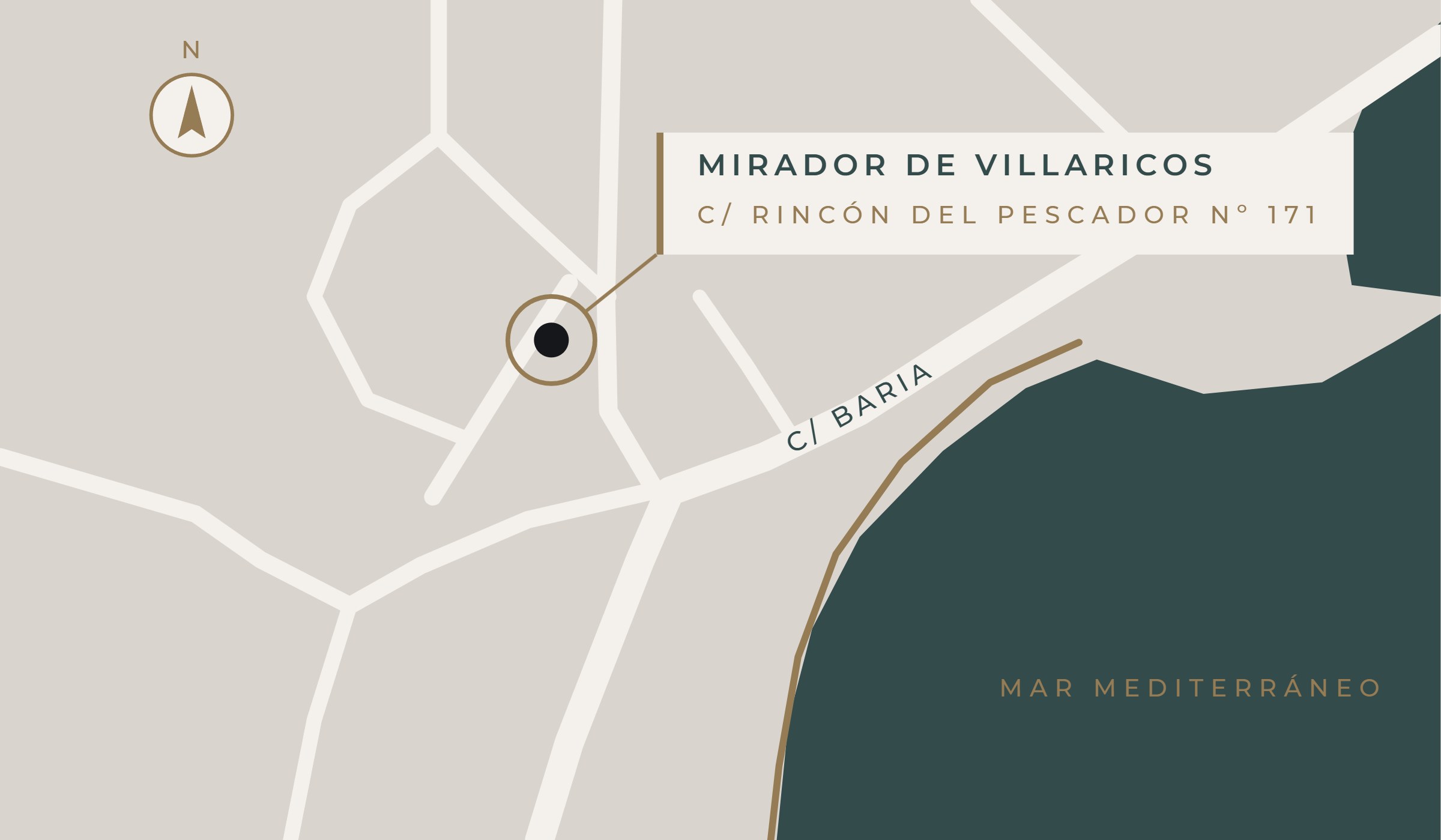 Mapa de situación de Mirador de Villaricos